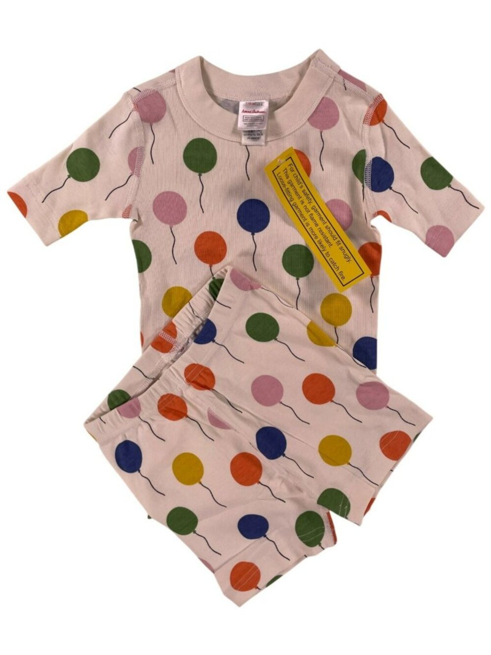 Hanna Andersson Balloon Print Pajama Set Short Sleeve Shorts Kids Size 5 NEW
